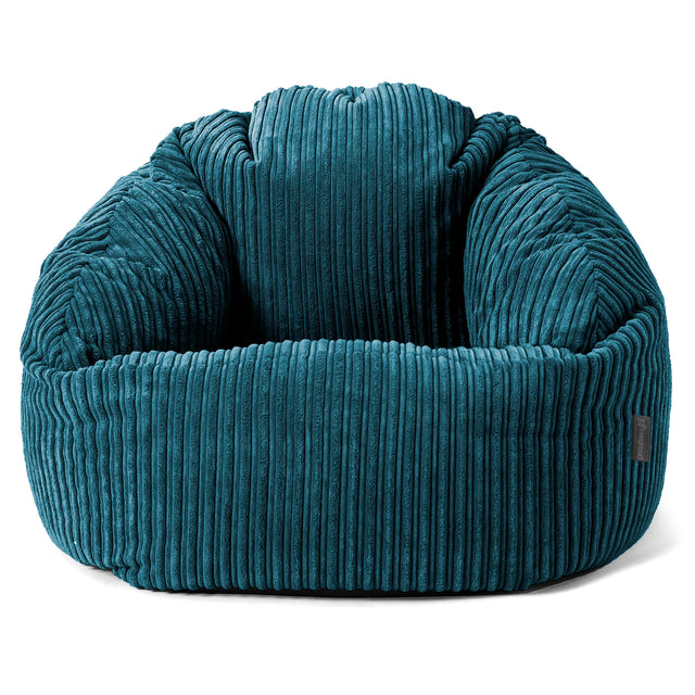 Pouf Chaise Bubble - Côtelé Bleu Canard 01