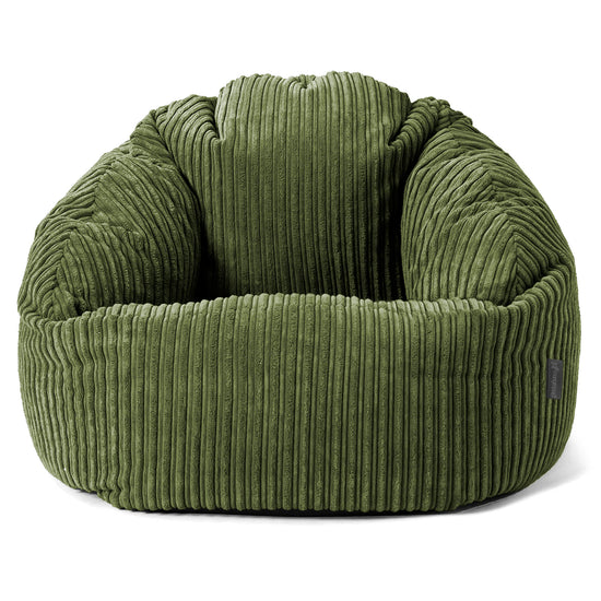 Pouf Chaise Bubble - Côtelé Vert Forêt 01