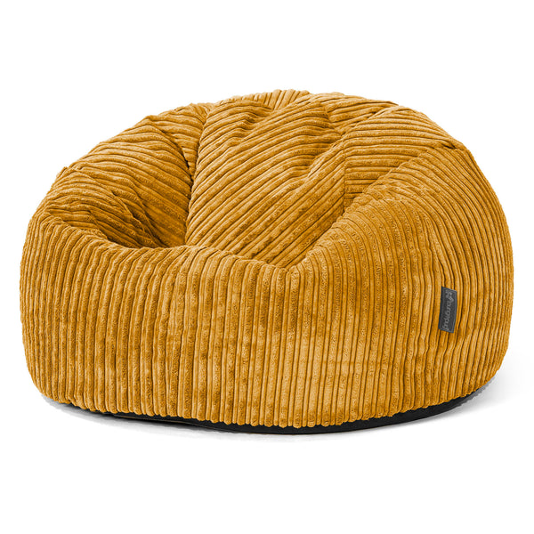Pouf Poire Classique - Côtelé Miel doré 01