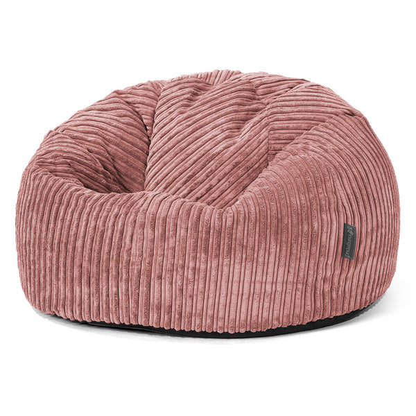Pouf Poire Classique - Côtelé Pêche 01