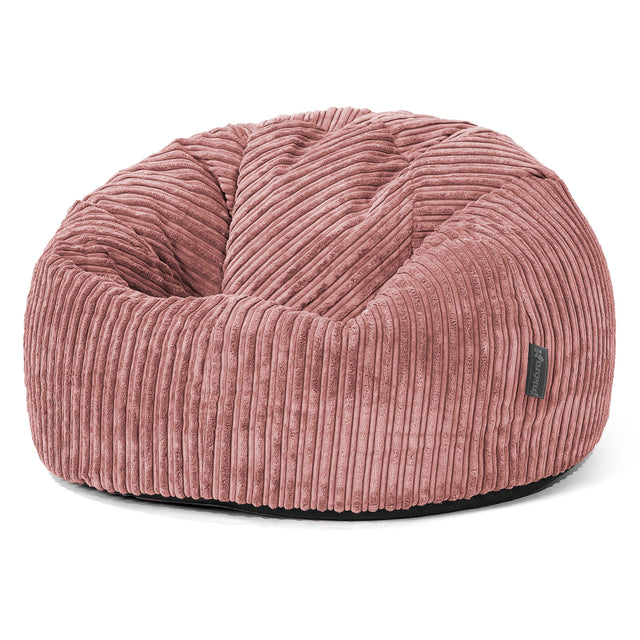 Pouf Poire Classique - Côtelé Pêche 01