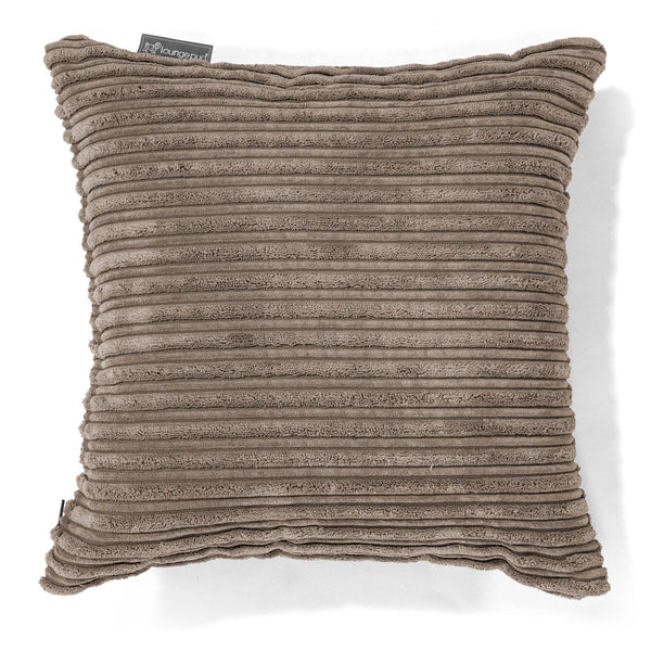 Housse de Coussin 47 x 47cm - Côtelé Grège 01