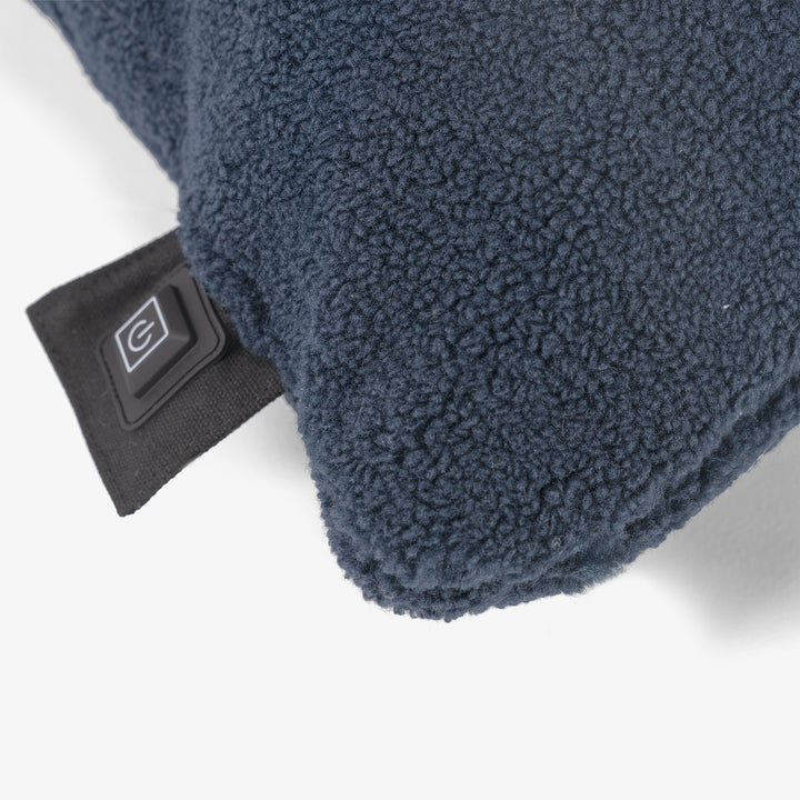 Coussin Chauffant 45 x 45cm - Sherpa Bleu Marine 02