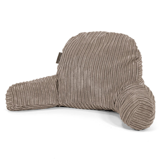 Coussin de Lecture avec Dossier - Côtelé Grège 01