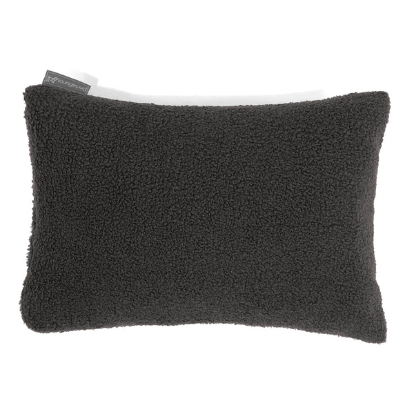Housse de Coussin Rectangulaire 35 x 50cm - Bouclé Anthracite 01