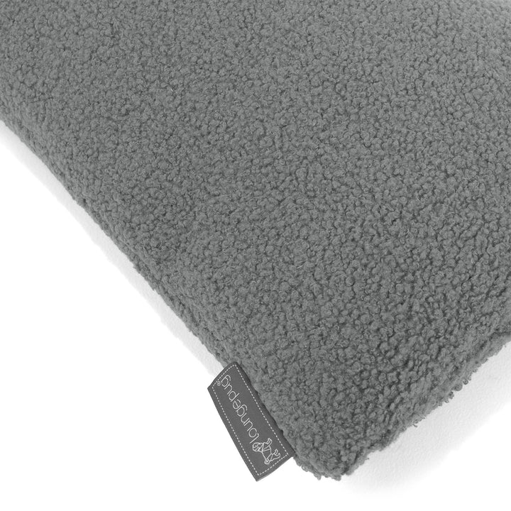 Housse de Coussin Rectangulaire 35 x 50cm - Bouclé Gris 02