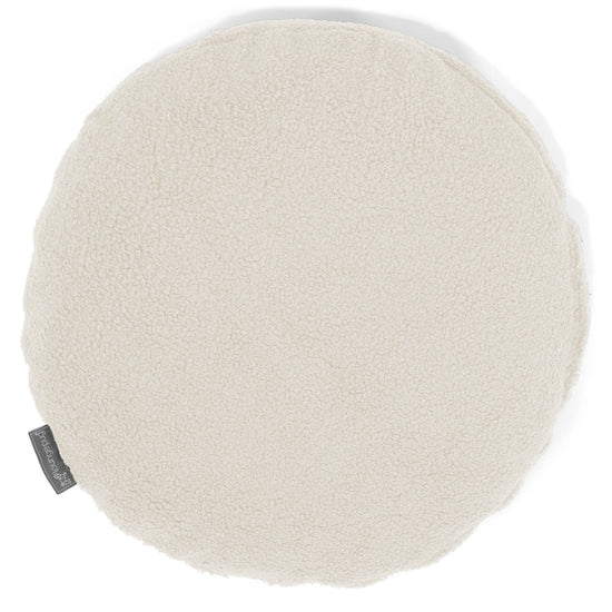 Housse de Coussin Rond 50cm - Bouclé Ivoire 01