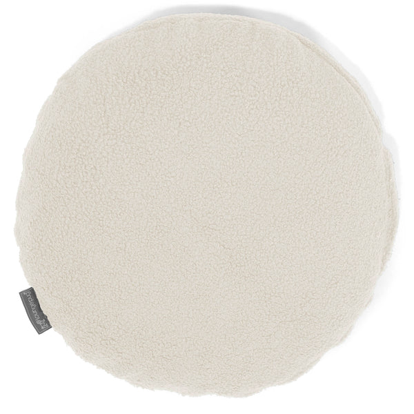 Housse de Coussin Rond 50cm - Bouclé Ivoire 01