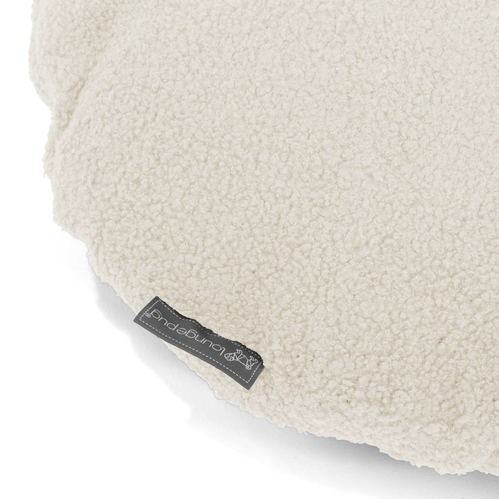 Housse de Coussin Rond 50cm - Bouclé Ivoire 02