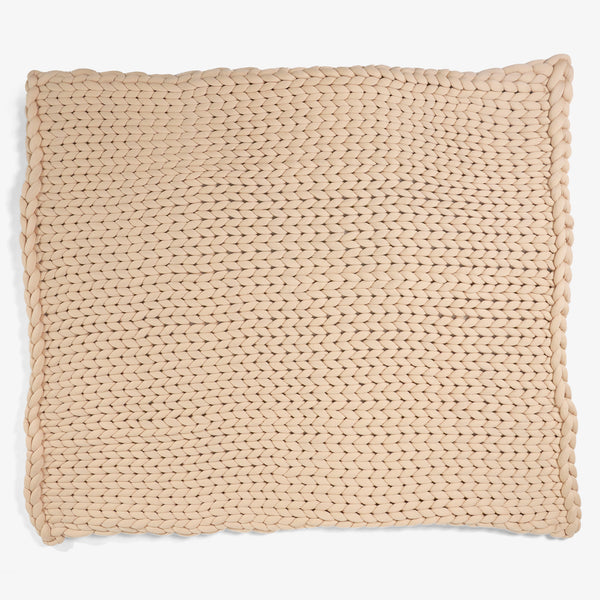 Couverture Lestée pour Adultes - Tricot épais Taupe 01