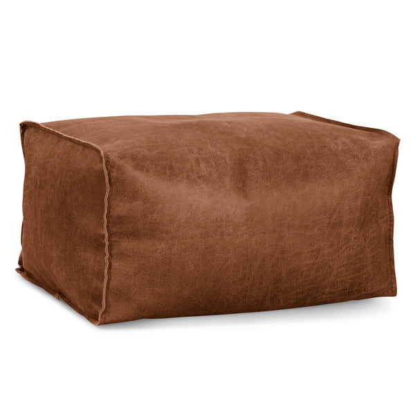 Petit Repose Pied Housse de Remplacement - Cuir Vintage 01