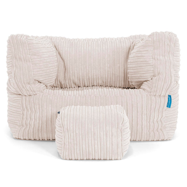 Fauteuil Pouf Albert pour Enfant 1-5 ans - Côtelé Ivoire 03