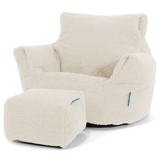 Fauteuil Pouf Bambin 1-3 ans - Bouclé Ivoire 02