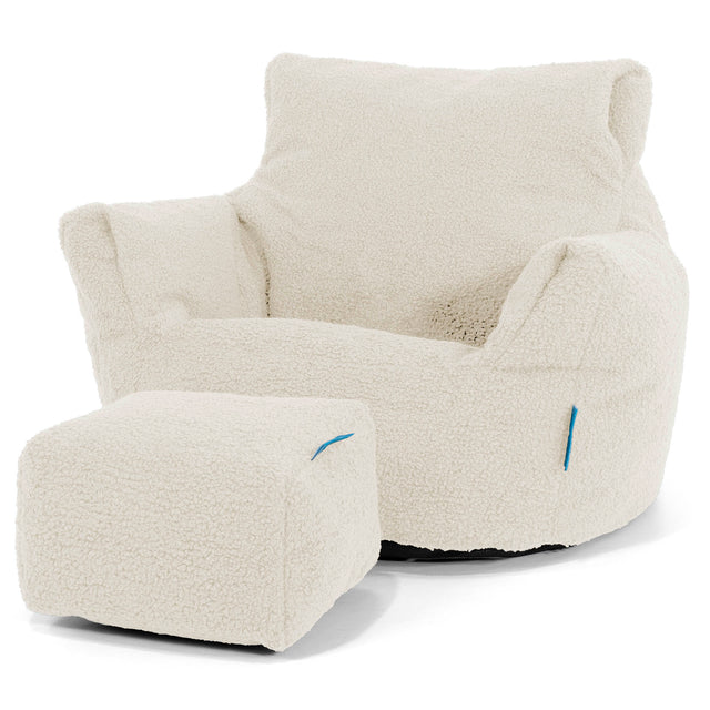 Fauteuil Pouf Bambin 1-3 ans - Bouclé Ivoire 02