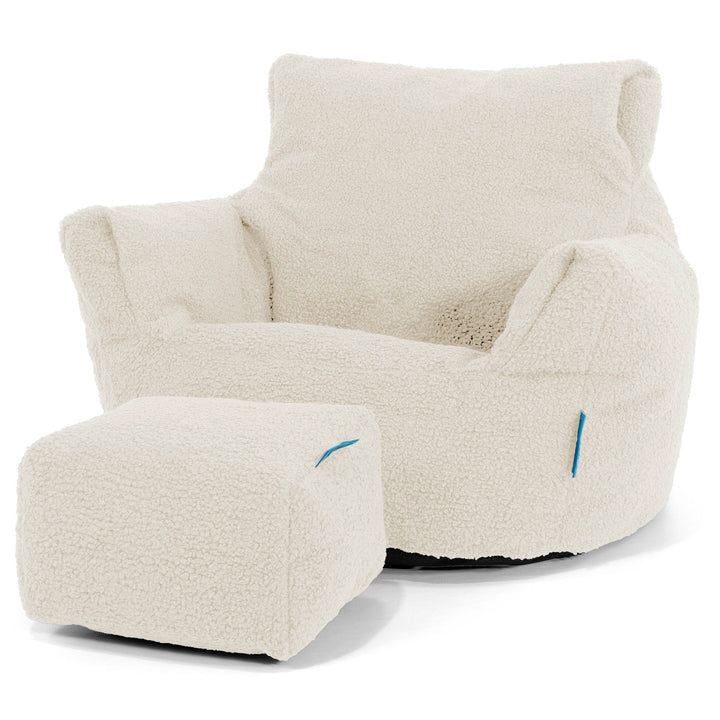 Fauteuil Pouf Bambin 1-3 ans - Bouclé Ivoire 02