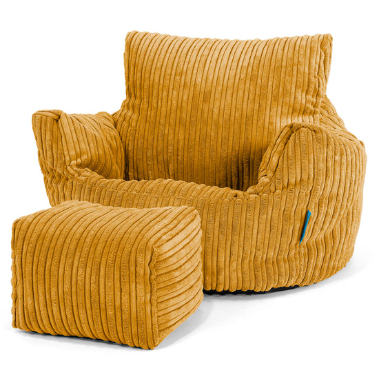 Fauteuil Pouf Bambin 1-3 ans - Côtelé Miel doré 02