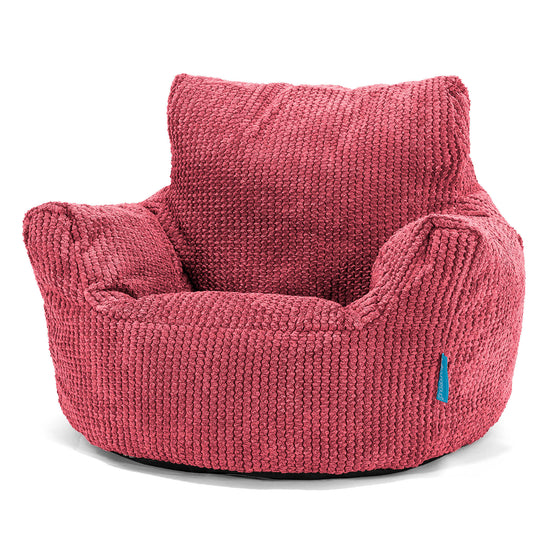 Fauteuil Pouf Bambin 1-3 ans - Pompon Rouge pastel 01