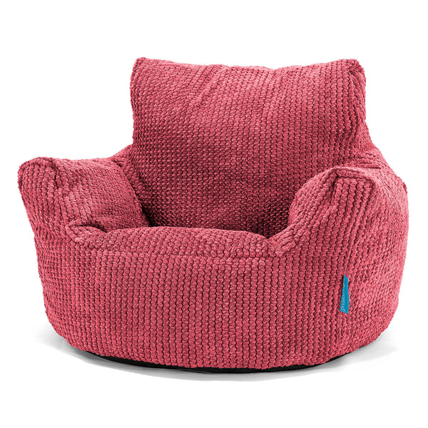 Fauteuil Pouf Bambin 1-3 ans - Pompon Rouge pastel 01
