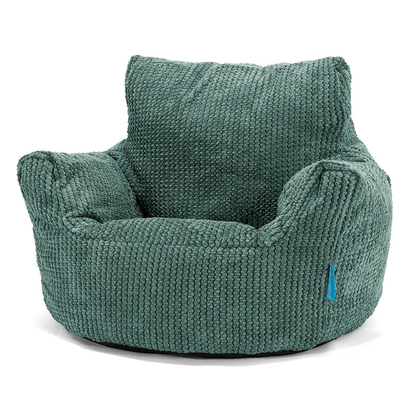Fauteuil Pouf Bambin 1-3 ans - Pompon Vert Mousse 01