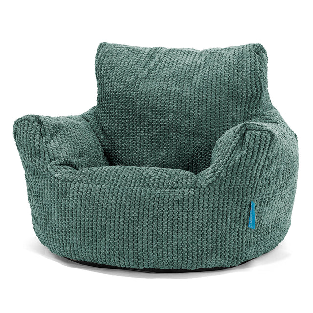 Fauteuil Pouf Bambin 1-3 ans - Pompon Vert Mousse 01