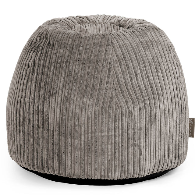 Tabouret Pouf de Coiffeuse - Côtelé Anthracite 01