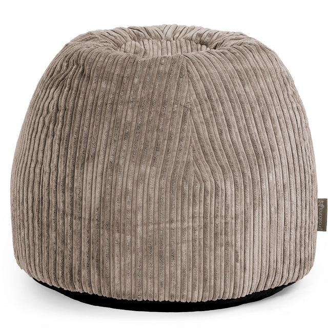 Tabouret Pouf de Coiffeuse - Côtelé Grège 01