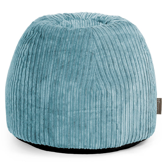 Tabouret Pouf de Coiffeuse - Côtelé Mer Égée 01