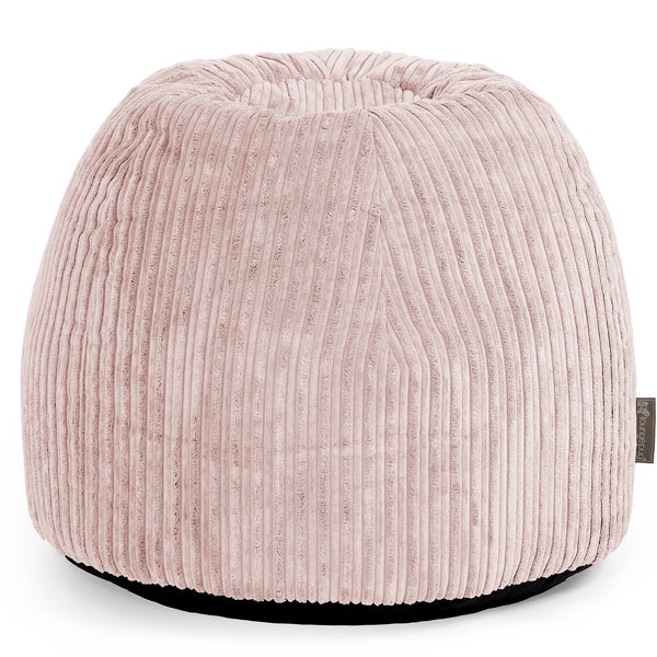 Tabouret Pouf de Coiffeuse - Côtelé Rose 01