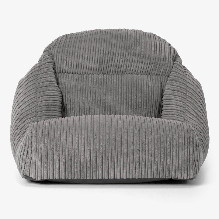 Fauteuil Pouf de Sol Aya - Côtelé Anthracite 02