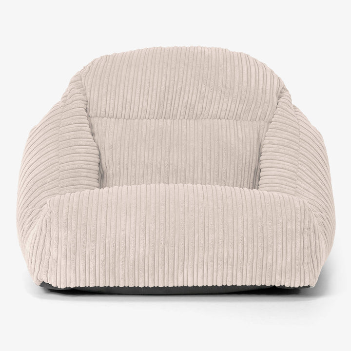 Fauteuil Pouf de Sol Aya - Côtelé Ivoire 02