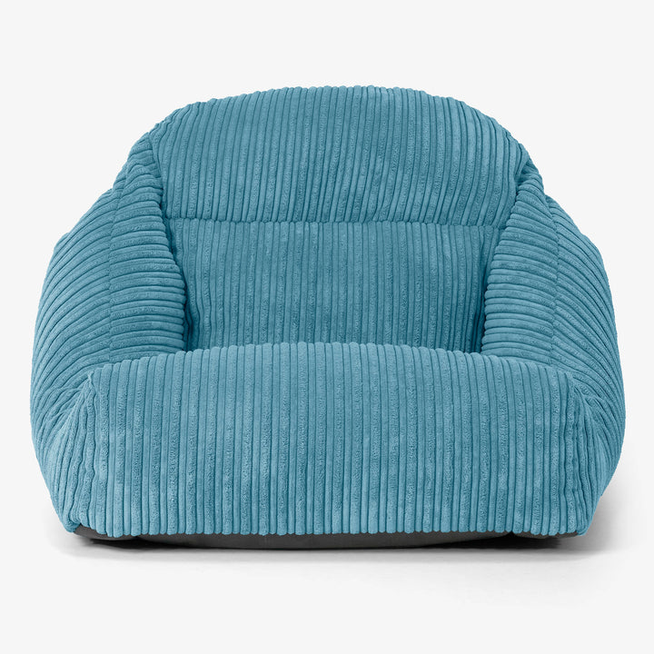 Fauteuil Pouf de Sol Aya - Côtelé Mer Égée 02