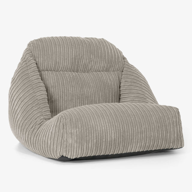 Fauteuil Pouf de Sol Aya - Côtelé Vison 01