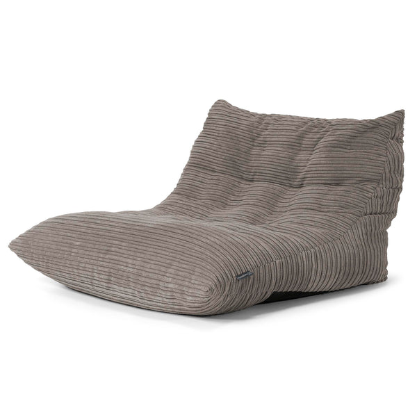 Fauteuil Pouf de Sol Noah - Côtelé Anthracite 01