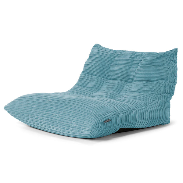Fauteuil Pouf de Sol Noah - Côtelé Mer Égée 01