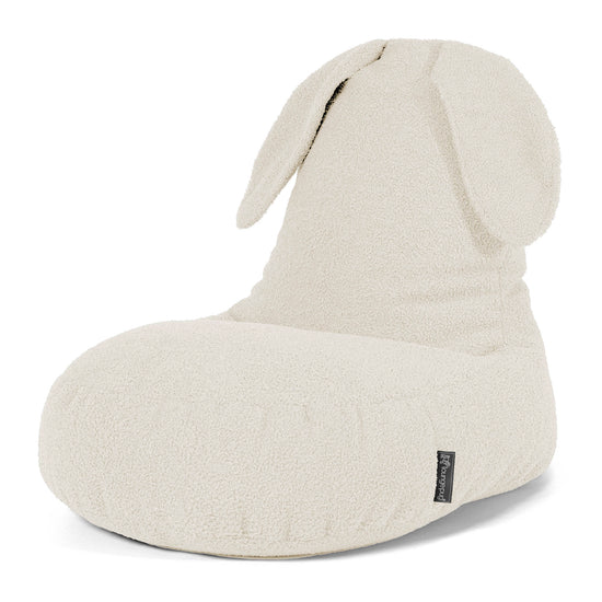 Fauteuil Pouf Enfant Animal Lapin 2-6 ans - Bouclé Ivoire 01