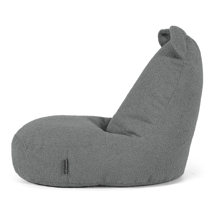 Fauteuil Pouf Enfant Animal Ourson 2-6 ans - Bouclé Gris 02