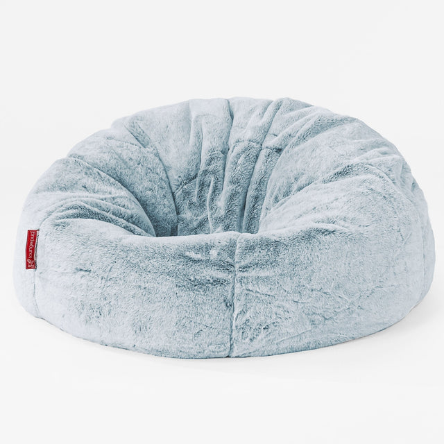 Pouf Poire Classique Housse de Remplacement - Fausse Fourrure Lapin 01
