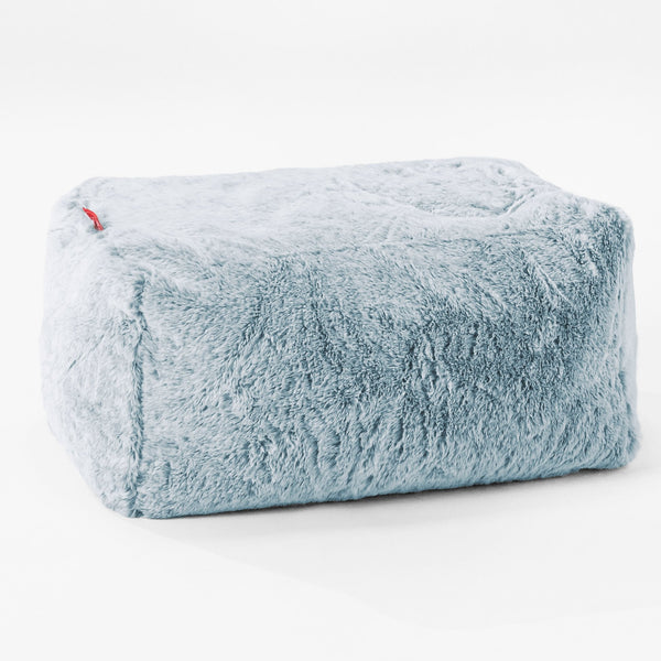 Petit Repose Pied Housse de Remplacement - Fausse Fourrure Lapin 01