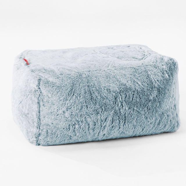 Petit Repose Pied Housse de Remplacement - Fausse Fourrure Lapin 01
