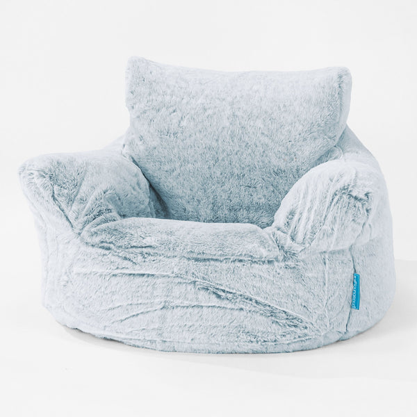 Fauteuil Pouf Bambin 1-3 ans Housse de Remplacement - Fausse Fourrure Lapin 01