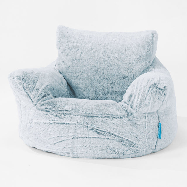 Fauteuil Pouf Bambin 1-3 ans Housse de Remplacement - Fausse Fourrure Lapin 01