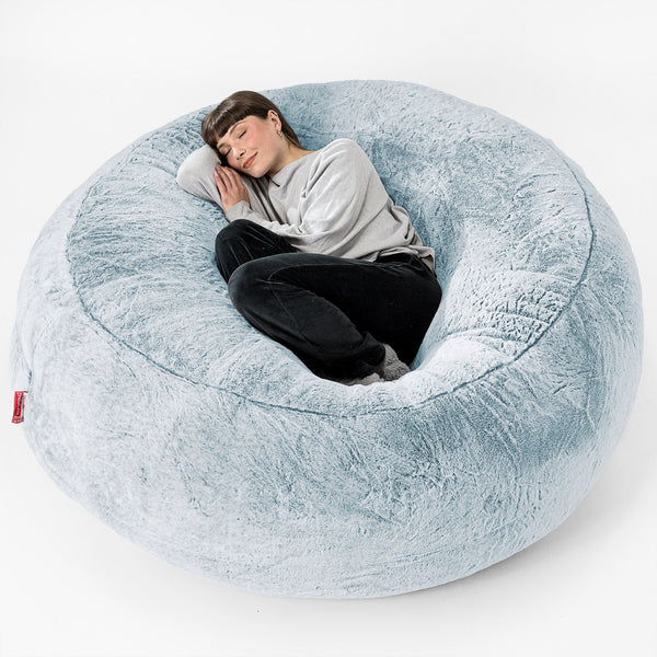 Canapé Pouf Géant Grande Mammouth Housse de Remplacement - Fausse Fourrure Lapin 01