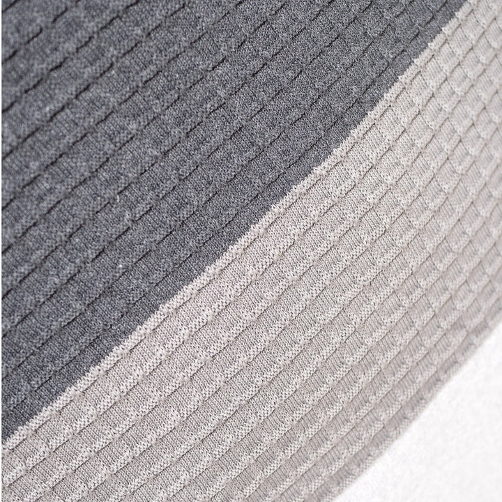 Grand Housse de Coussin 70 x 70cm - Tricoté Colourblock Gris 03