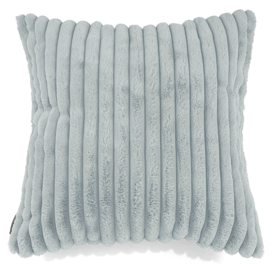 Grand Housse de Coussin 70 x 70cm - Velours Côtelé Ultra Pelucheux Bleu Dragé 01