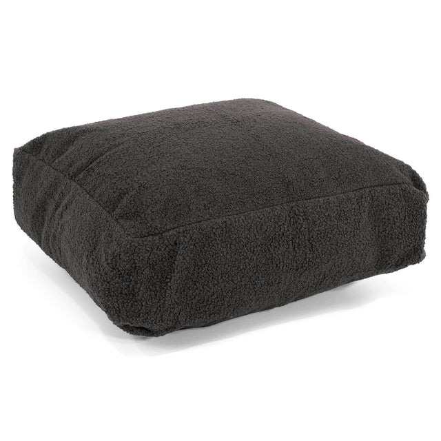 Grand Coussin de Sol - Bouclé Anthracite 01