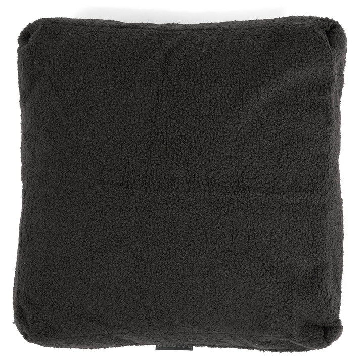 Grand Coussin de Sol - Bouclé Anthracite 02