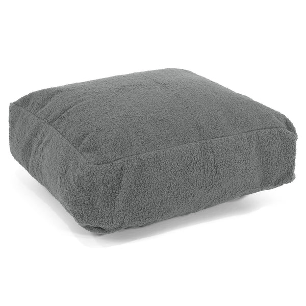 Grand Coussin de Sol - Bouclé Gris 01