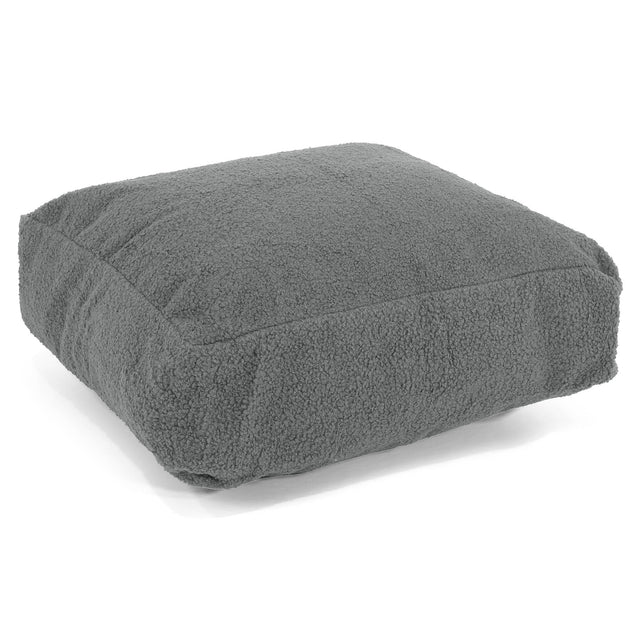 Grand Coussin de Sol - Bouclé Gris 01