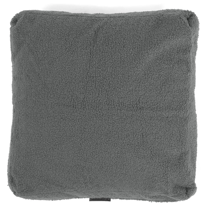 Grand Coussin de Sol - Bouclé Gris 02