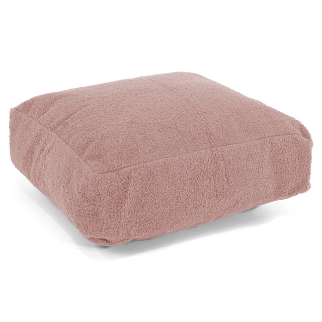 Grand Coussin de Sol - Bouclé Rose 01